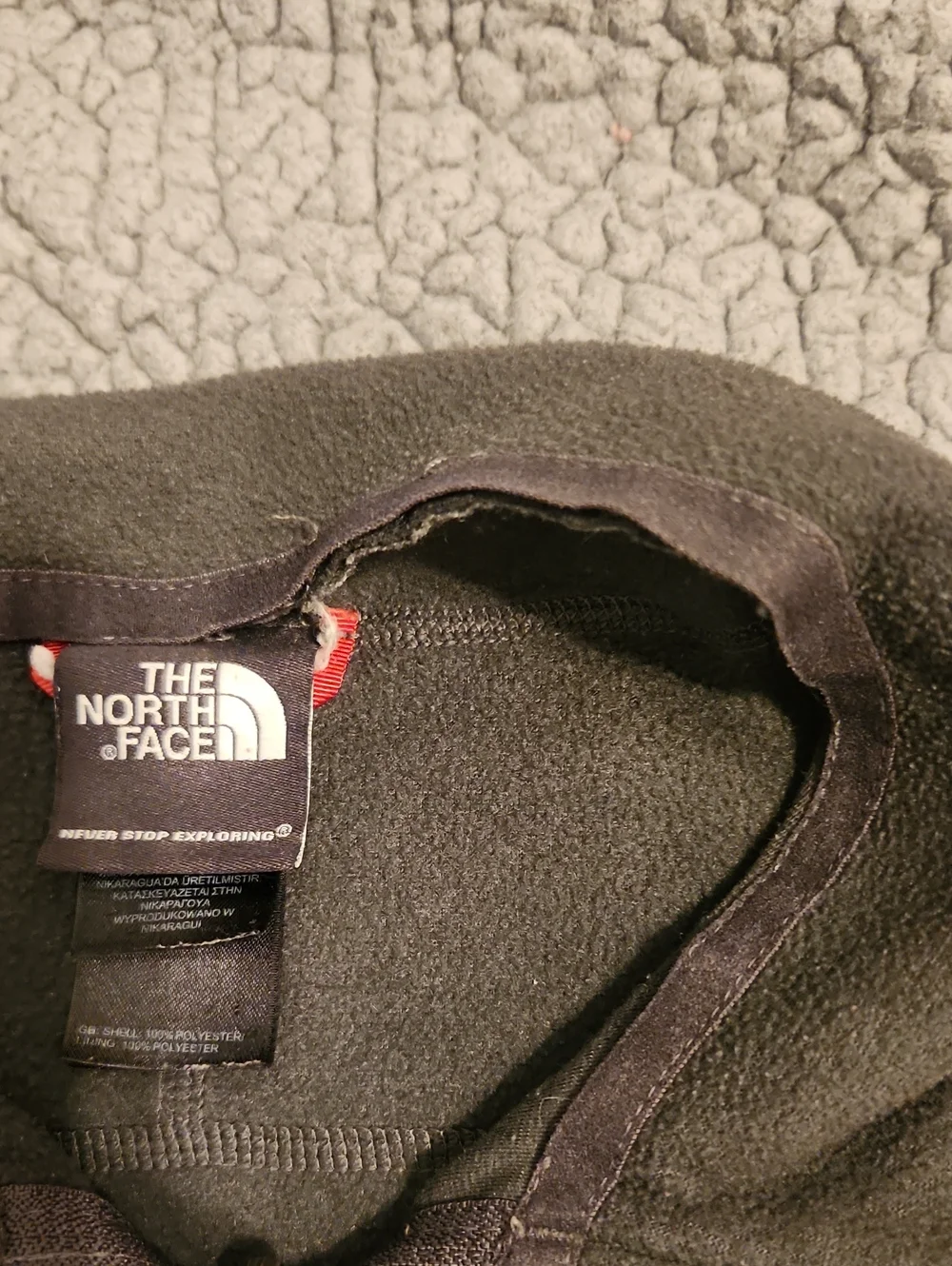Men's The North Face Polartec Classic Fleece Jacket Charcoal Gray Size Medium